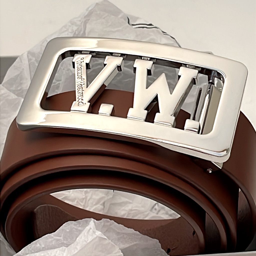 Vivienne Westwood Brand New Belt Silver Buckle Never Used W Box Unisex